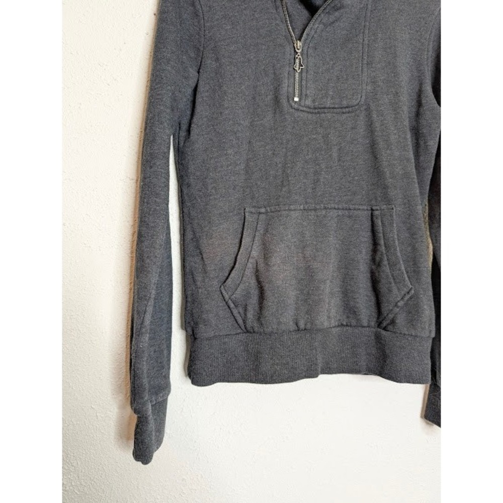 Fox Racing Hoodie Womens Small Gray Spell out Hooded‎ Sweatshirt Pullover Fleece - Picture 4 of 6